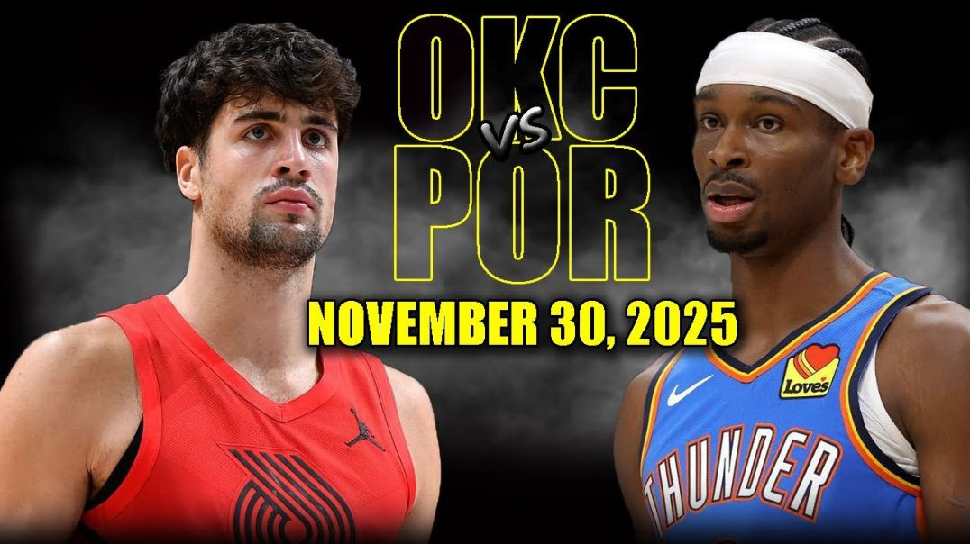 ⁣Oklahoma City Thunder vs Portland Trail Blazers Full Game Highlights - November 30 2025 NBA Season