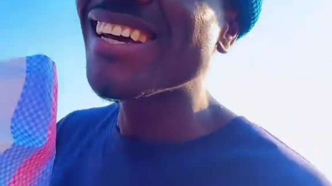 ⁣In the Village in Africa catching Uber