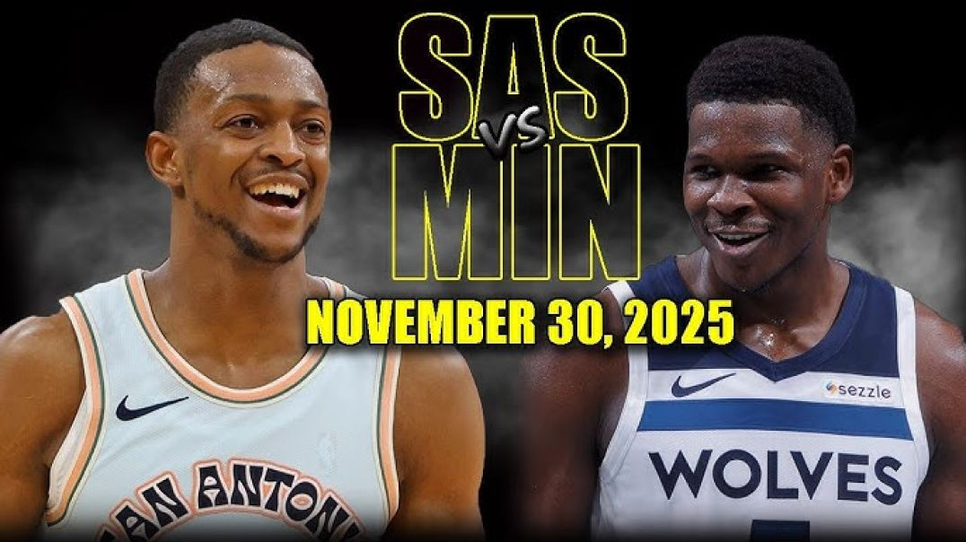 ⁣San Antonio Spurs vs Minnesota Timberwolves Full Game Highlights - November 30, 2025 NBA Season