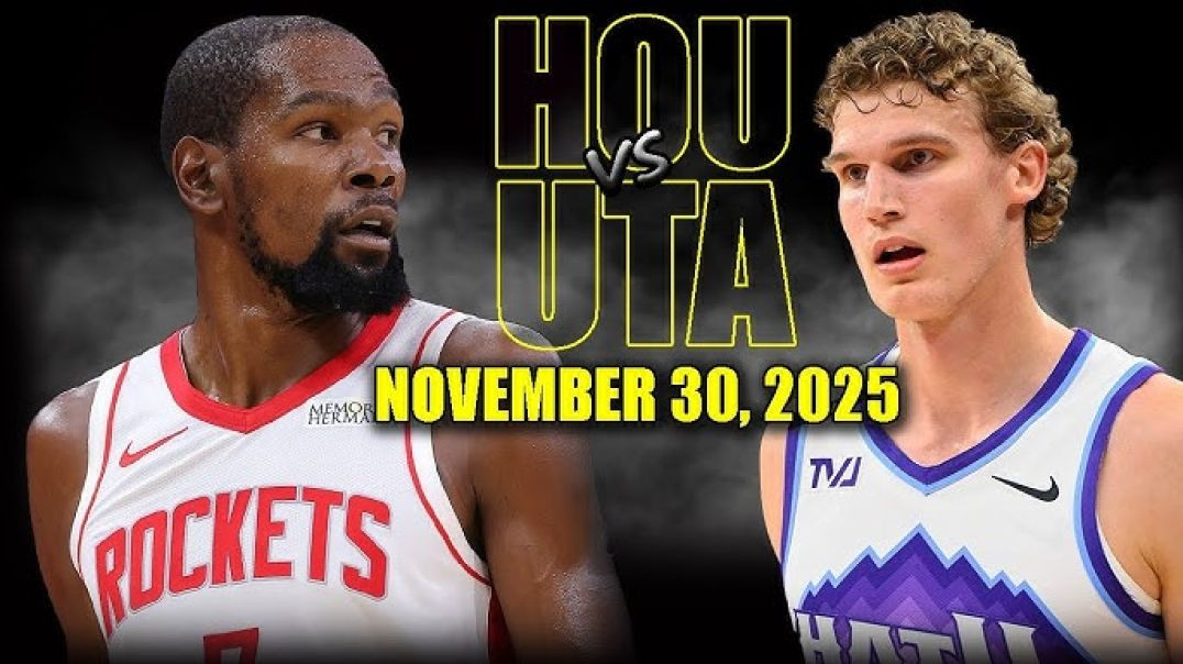 ⁣Houston Rockets vs Utah Jazz Full Game Highlights - November 30, 2025 NBA Season