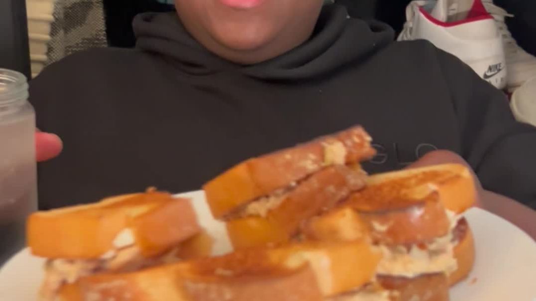 ⁣J Funk cooks and serve Papa Ap his food