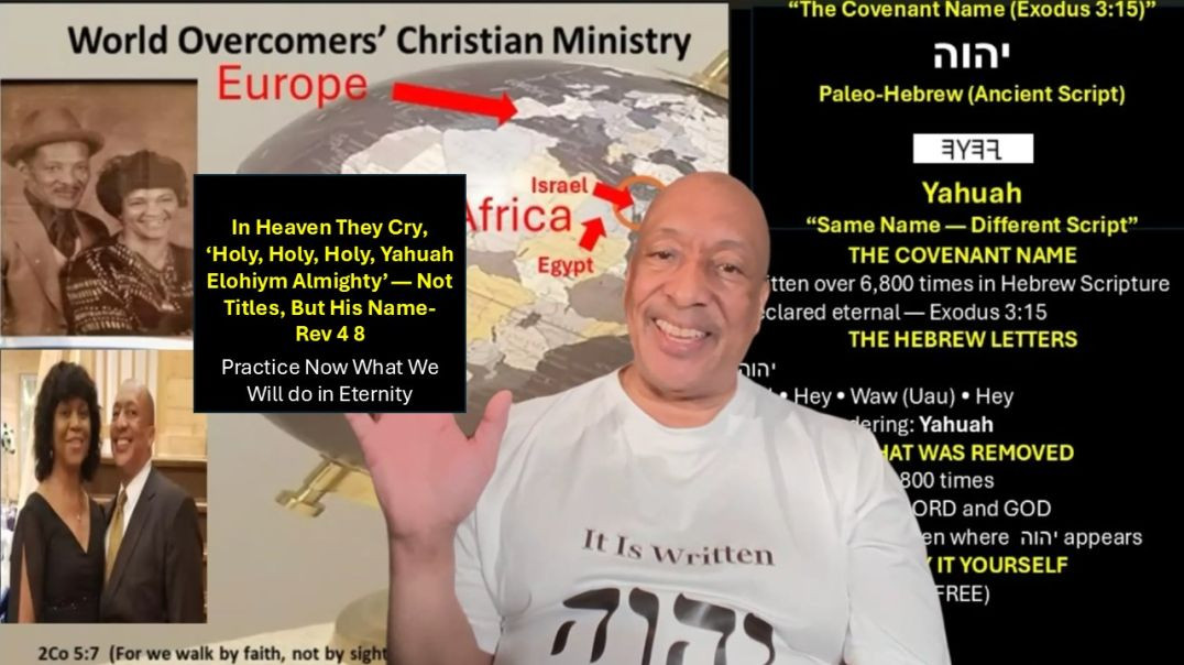 ⁣In Heaven They Cry, ‘Holy, Holy, Holy, Yahuah Elohiym Almighty’ — Not Titles, But His Name- Rev 4 8 