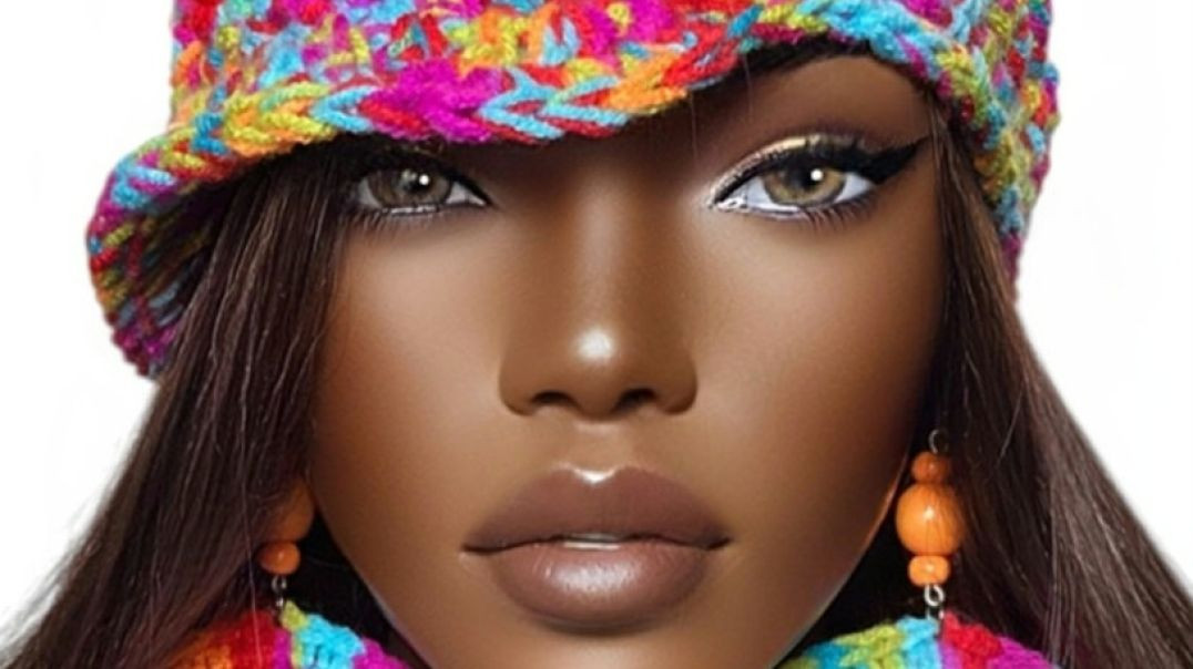 ⁣Crochet Cap and Earrings by Razonda Lee