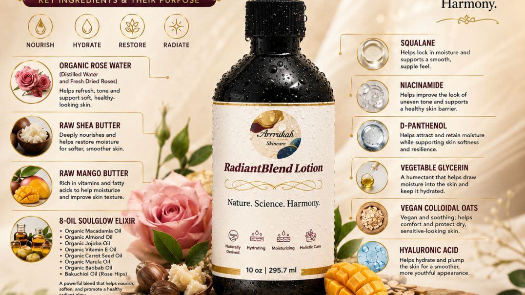 Inside Arrrukah’s RadiantBlend Lotion | Key Ingredients & Why They Matter