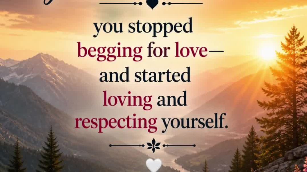 ⁣And Just Like That… You Stopped Begging for Love 🤍