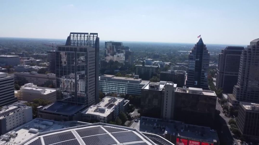 Drone flight Downtown Sacramento
