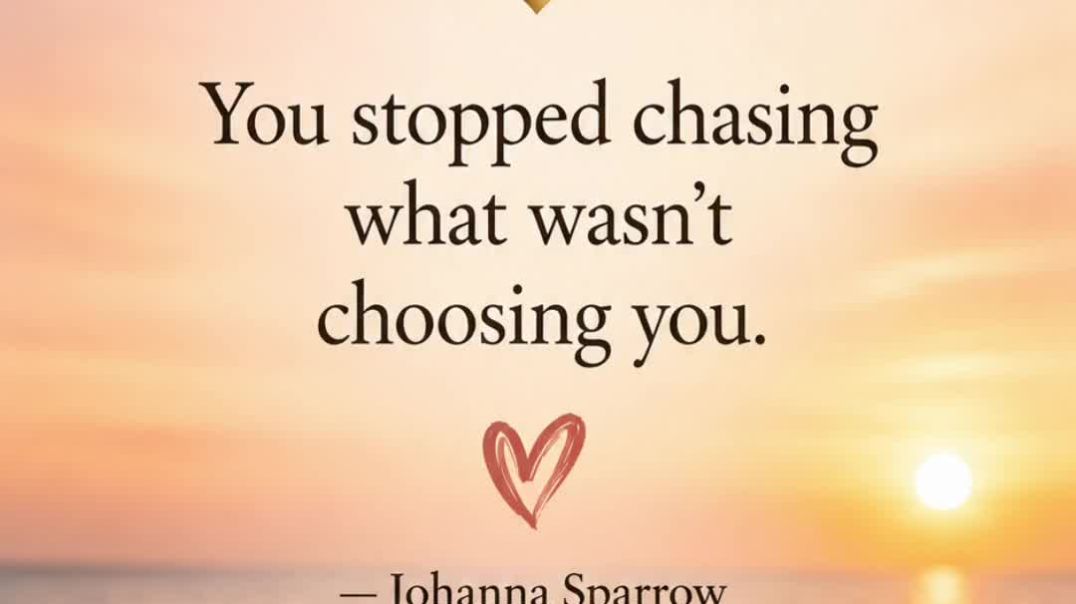 ⁣Stop Chasing What Isn't Choosing You