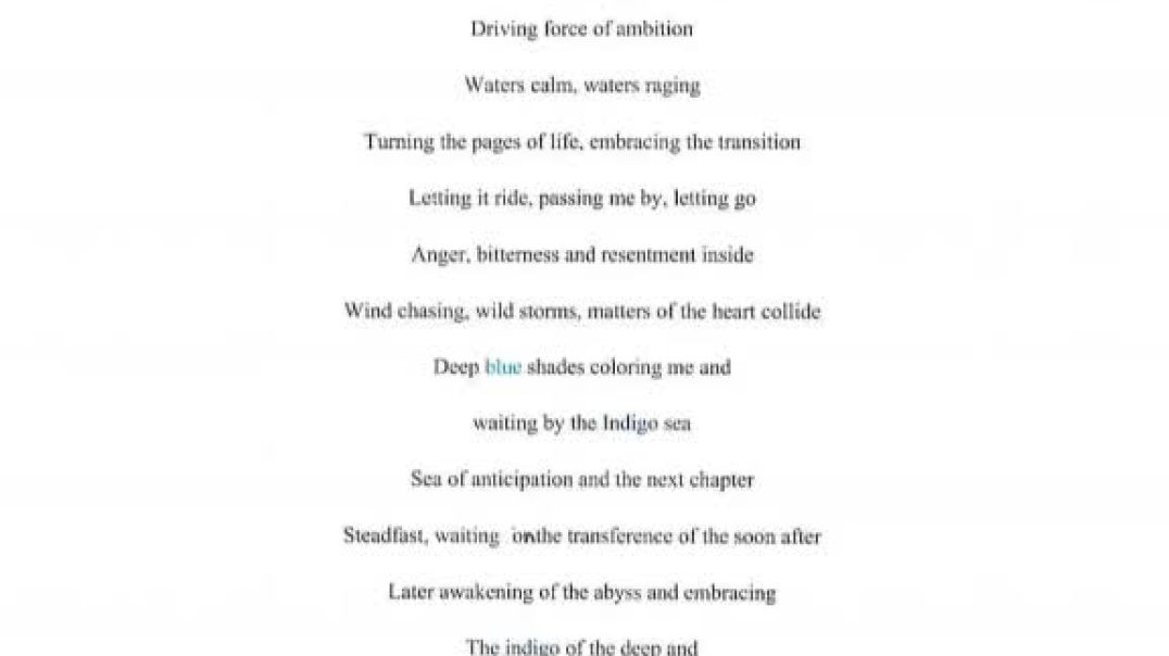 ⁣LadyQthePoetess - INDIGO
