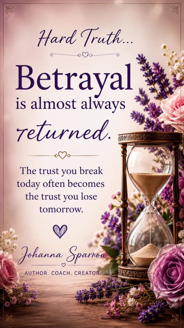 Hard Truth... Betrayal Is Almost Always Returned 💔