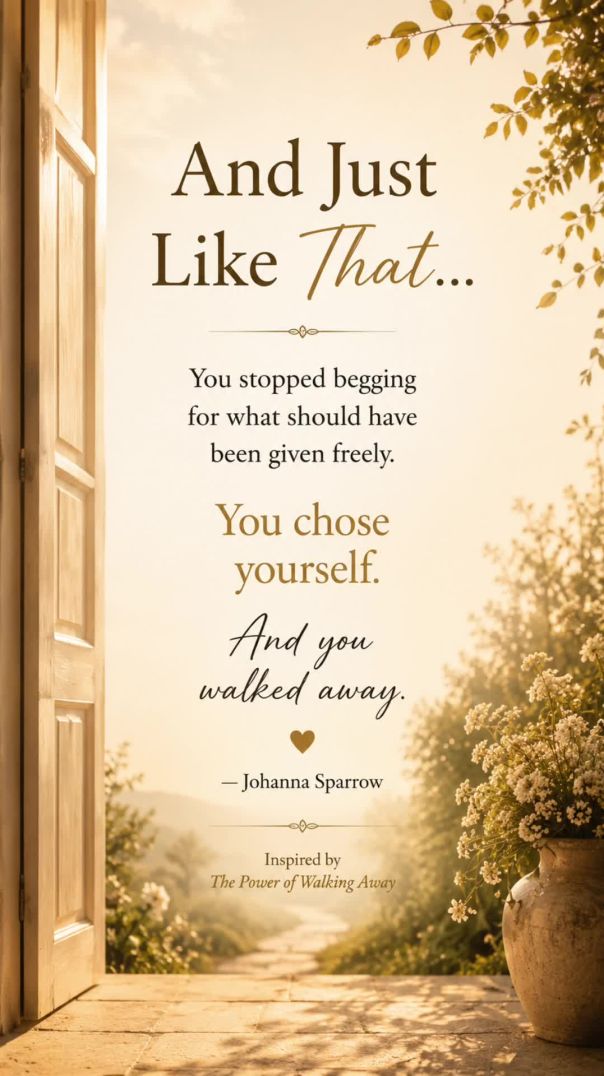 And Just Like That... You Chose Yourself and Walked Away 🤍