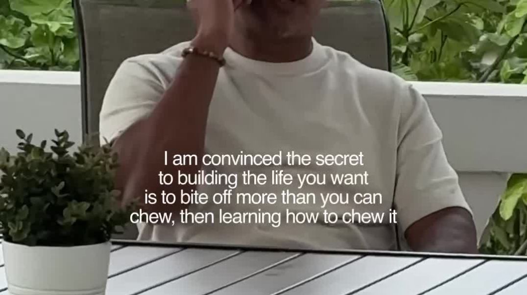 ⁣Bite off more than you can chew, then surprise yourself with what you're capable of.  DM "