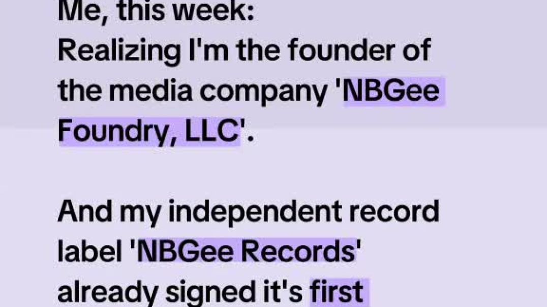 When you sign yourself to your own label 🙄