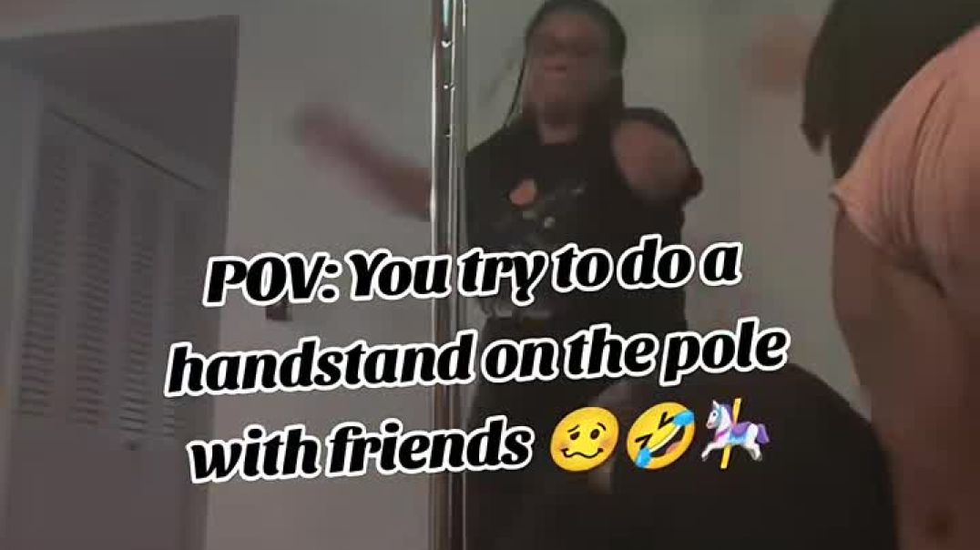 ⁣Playing on the Pole with Friends LOL