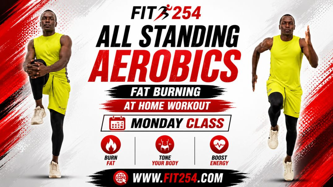 ⁣At Home Beginner Friendly Workout. FIT254 Online Aerobic Fitness Class