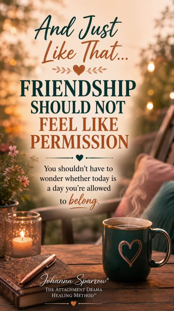 Friendship Should Not Feel Like Permission | Johanna Sparrow®