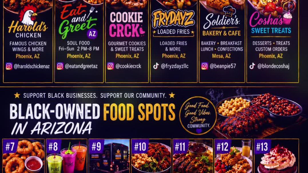 ⁣​Must-Try Black-Owned Food Spots in Arizona! | Local Eats & Community Guide 🏿