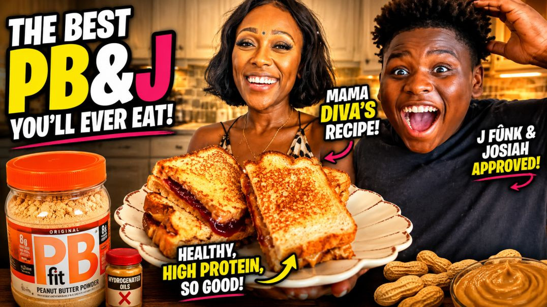 ⁣Mama Diva Made J Funk's FAVORITE PB&J! (Healthy Recipe)| BEST Peanut Butter & Jelly You