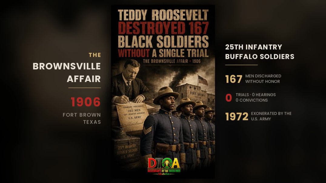 ⁣Teddy Roosevelt Destroyed the Careers of 167 Black Soldiers Without a Single Trial