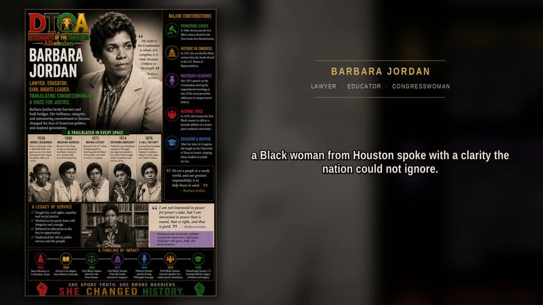 ⁣Barbara Jordan - She Spoke Truth To Power