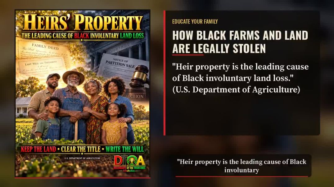 ⁣How black farms and land are legally stolen: educate your family.