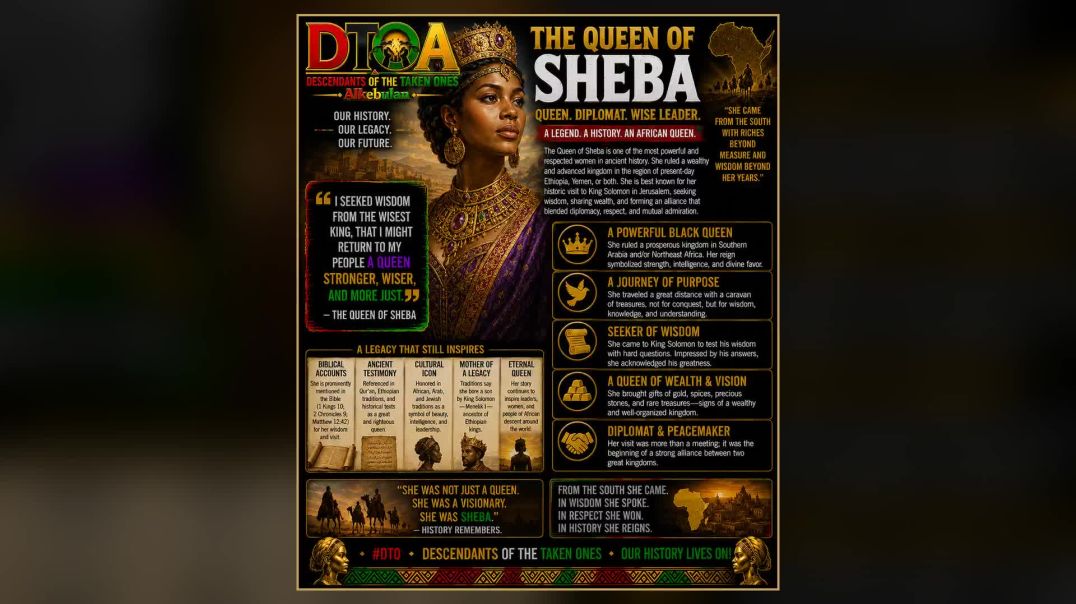 ⁣The Queen of Sheba — The Queen Who Came Seeking Wisdom