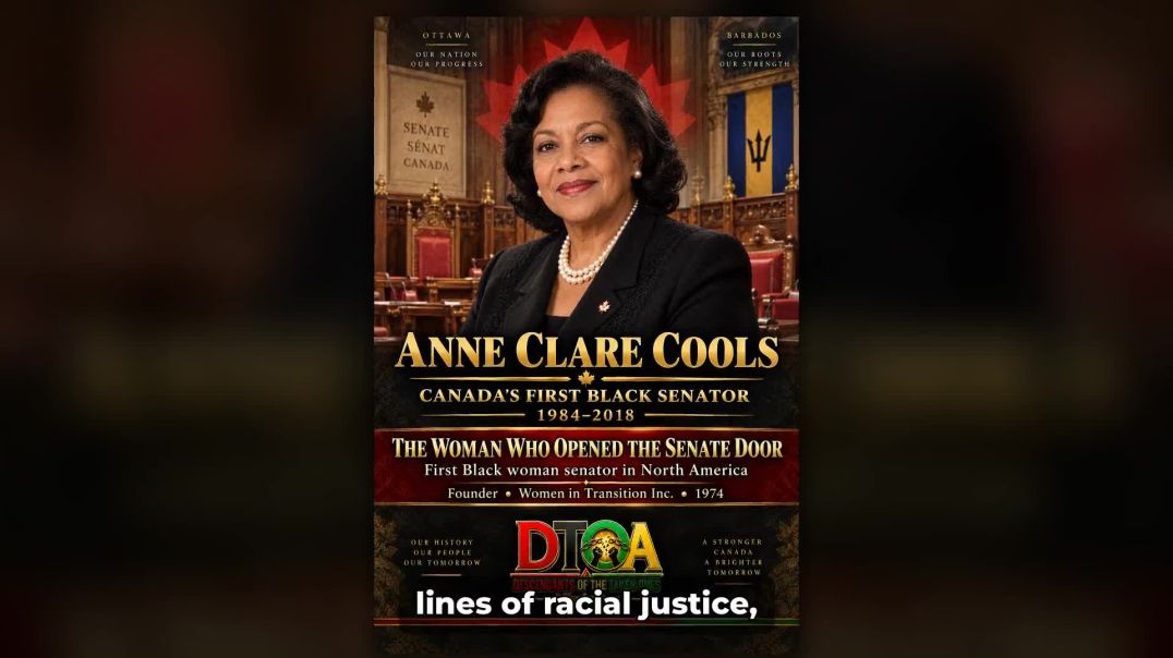 ⁣ANNE COOLS — THE FIRST BLACK SENATOR IN CANADA