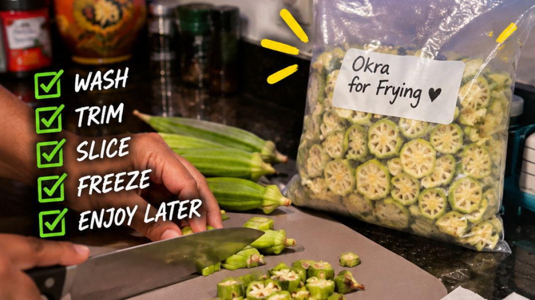 ⁣Fried Okra -Quick and Easy