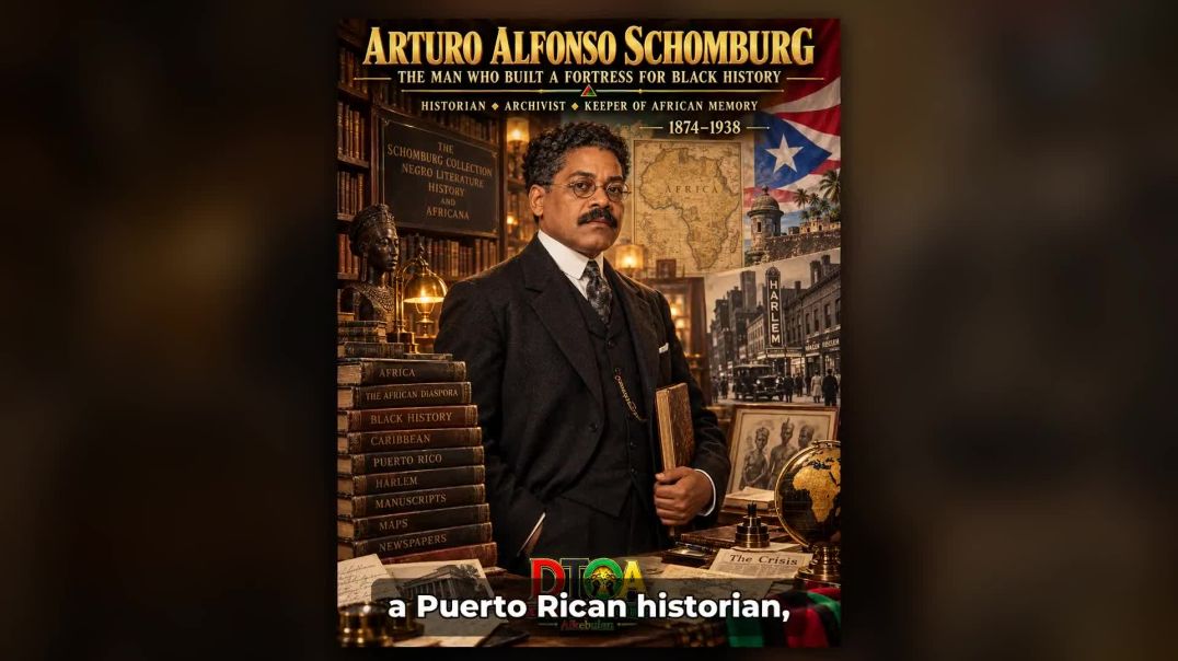 ⁣Arturo Alfonso Schomburg The Man Who Built a Fortress for Black History