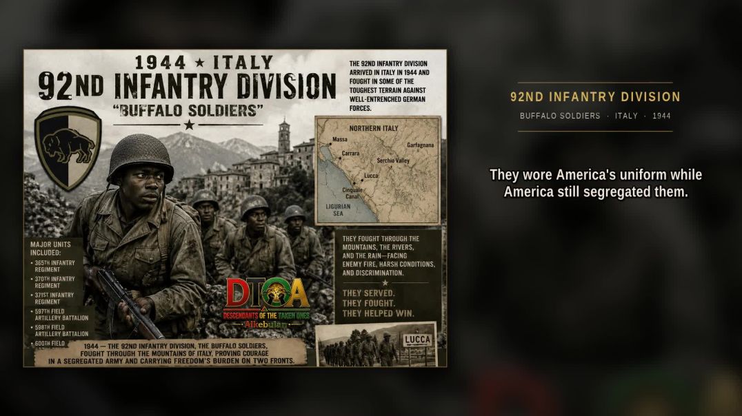 ⁣The 92nd Infantry Division  Buffalo Soldiers Who Fought for Freedom Abroad and Equality at Home