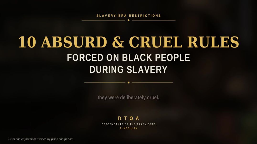⁣10 Absurd and Cruel Rules Forced on Black People During Slavery