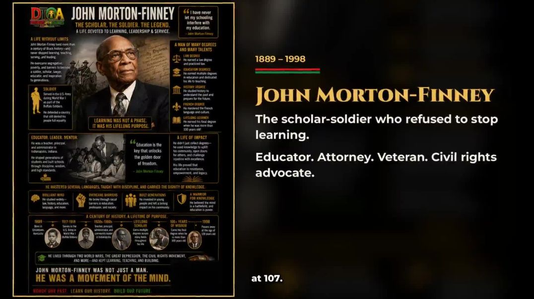 ⁣Dr. John Morton-Finney (1889–1998): The Son of a Formerly Enslaved Man Who Earned 11 Degrees and Pra