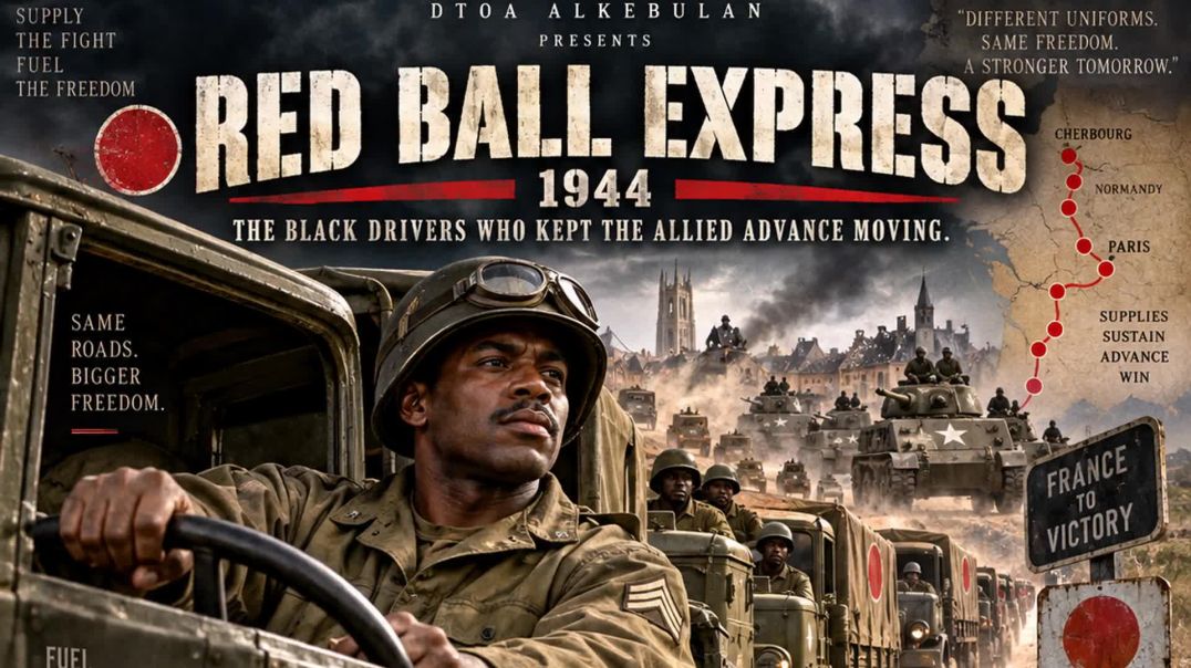 ⁣THE RED BALL EXPRESS — THE BLACK DRIVERS WHO KEPT PATTON MOVING