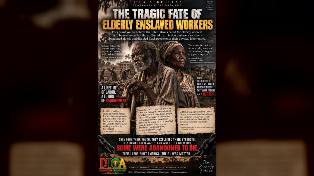 ⁣Descendants of the Taken Ones THE TRAGIC FATE OF ELDERLY ENSLAVED WORKERS