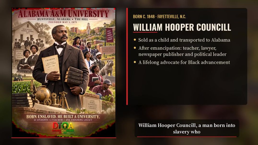 ⁣Alabama A&M University: Born Enslaved—He Built a University
