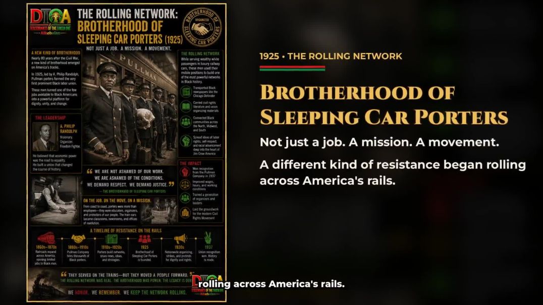 ⁣Brotherhood of Sleeping Car Porters (1925)The Rolling Network