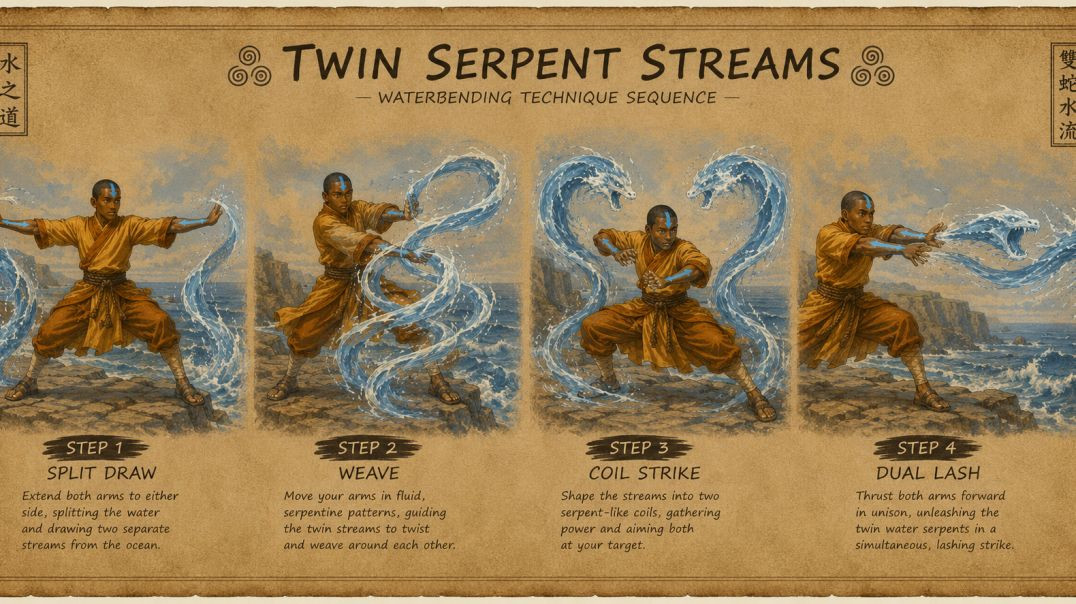 water bending twin serpent