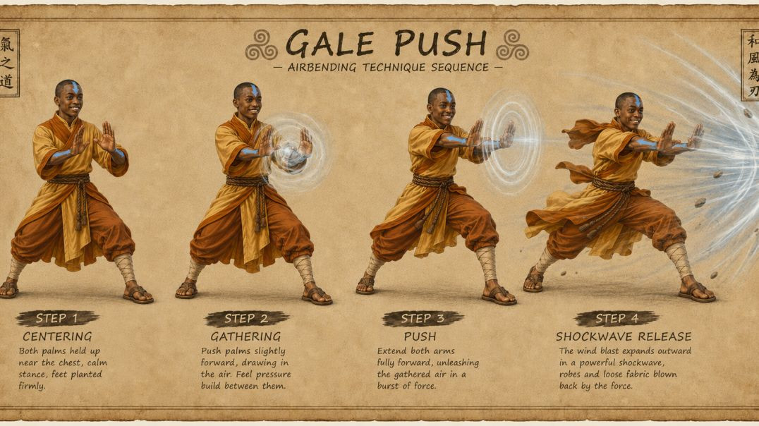 Air bending Gale push
