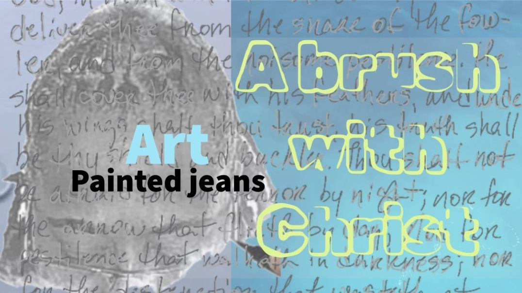 Painted denim jeans-1