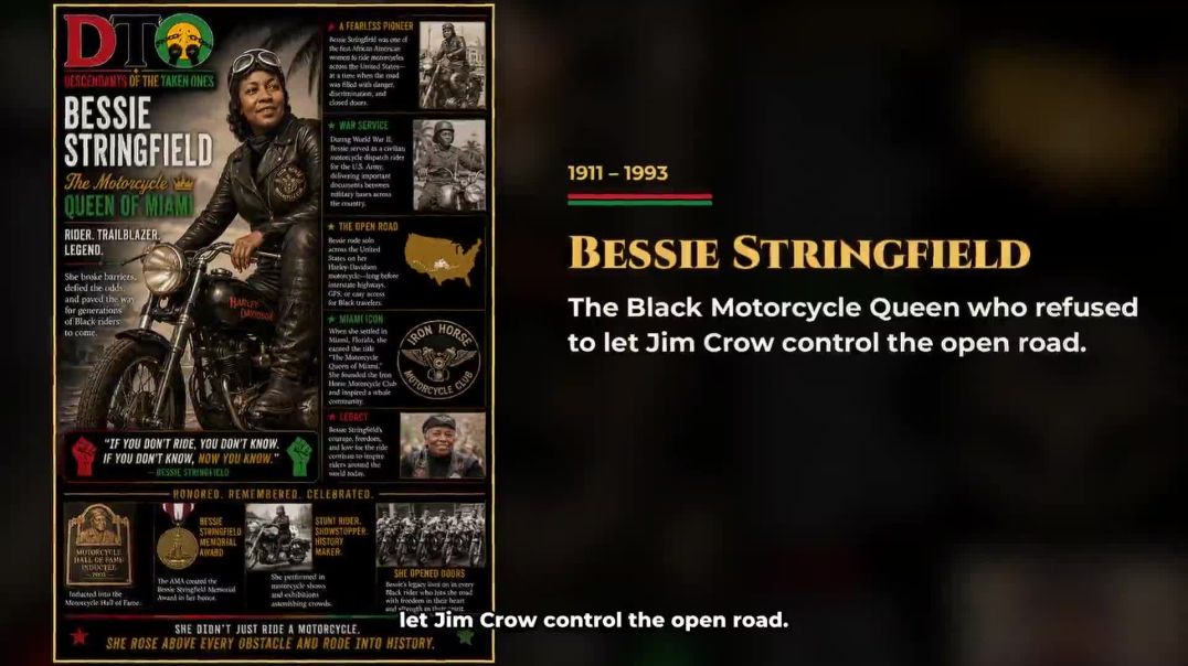 ⁣Bessie Stringfield (1911–1993): The Black Motorcycle Queen Who Refused to Let Jim Crow Control the O