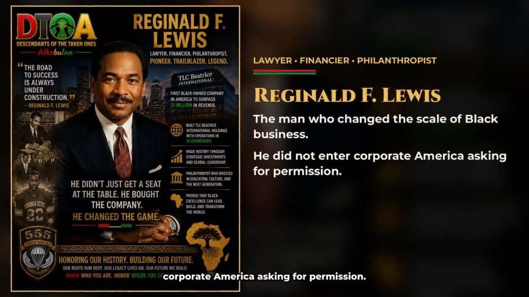 ⁣Reginald F. Lewis — The Man Who Changed the Scale of Black Business