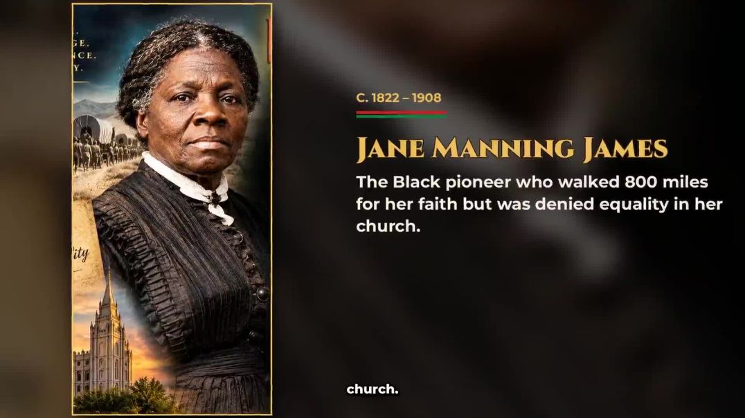 ⁣Jane Manning James (1822–1908): The Black Pioneer Who Walked 800 Miles for Her Faith but Was Denied 