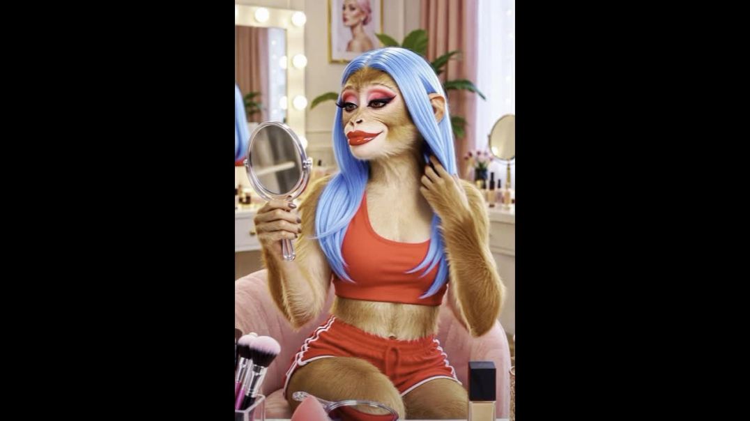 ⁣Blue-Haired Monkey