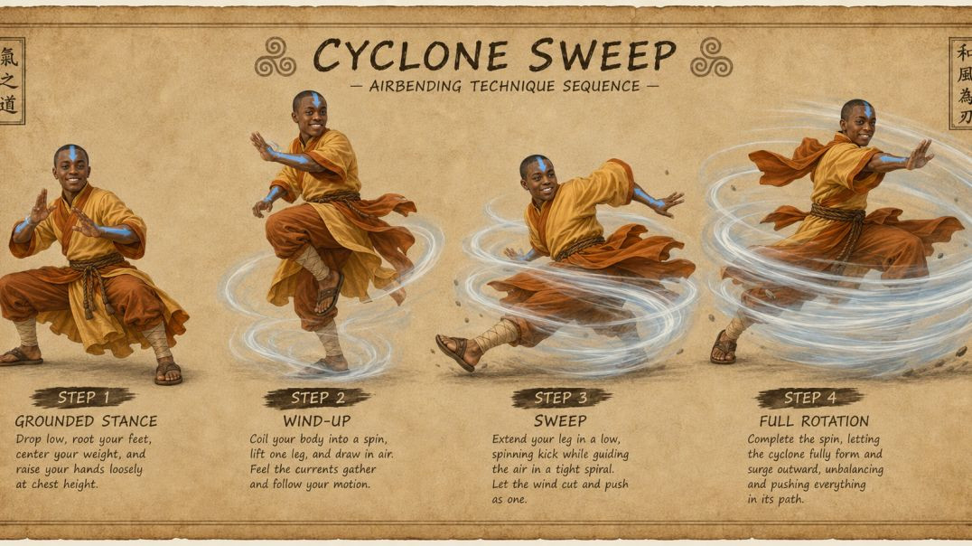 Air bending cyclone sweep