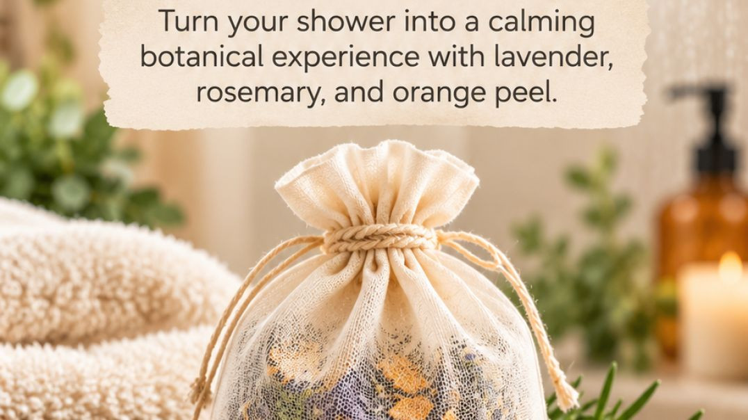 ⁣DIY Aromatic Herbal Shower Sachet